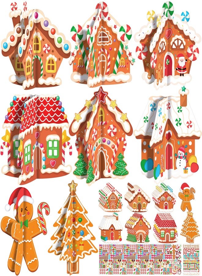 Eternity sky 36Sets Christmas Gingerbread House Crafts Kit Make Your Own 3D Ginger Houses Xmas Tree Classroom DIY Activities Party Favors Bulk - Image 1